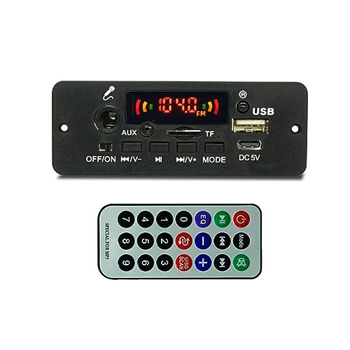 Closer 1Set 2-Kanal 5W Autolautsprecher Verstärker Digitalverstärker Audioplatine 5V Leistung Bluetooth Audioverstärkerplatine für Auto Schwarz von Closer