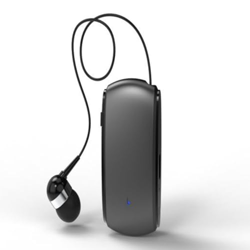 Closer K68 Bluetooth Headset Lavalier Einziehbare Steckkarte Einzelkopfhörer Multifunktionaler Clip Headset MP3 Player Schwarz von Closer