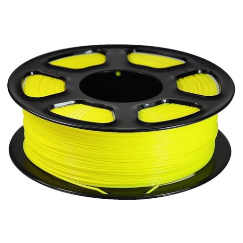 Closer PLA 3D-Drucker-Filament, sauber gewickeltes PLA-Filament, 1,75 mm, passend für die meisten FDM-3D-Drucker, 1-kg-Spule, PLA-Filament, Gelb von Closer