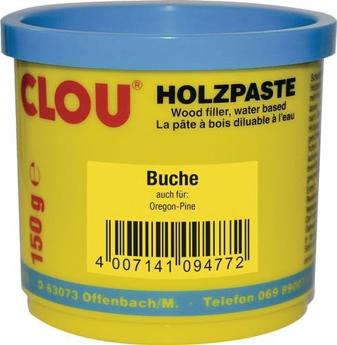 6 Stk. Clou Holzpaste Farbe 04 buche 150g Dose 00150.00004.000150 von Clou