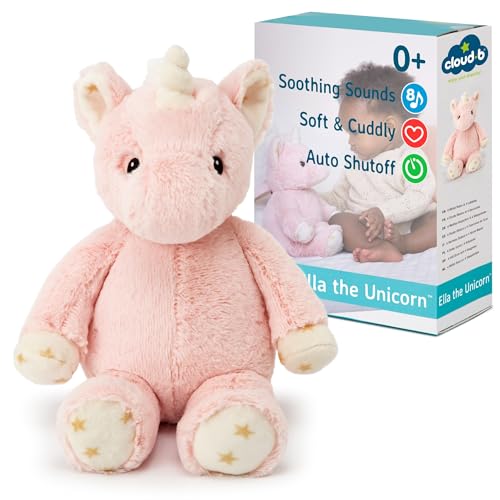 Cloud b Soundmaschine mit weißem Rauschen beruhigenden Geräuschen | Kuscheliges Stofftier | Einstellbare Einstellungen und automatische Abschaltung | Ella das Einhorn Cloud b Soundmaschine mit weißem Rauschen beruhigenden Geräuschen | Kuscheliges Stofftier | Einstellbare Einstellungen und automatische Abschaltung | Ella das Einhorn von Cloud b