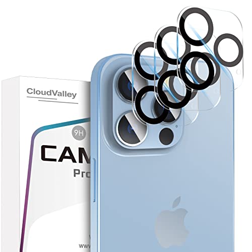 CloudValley [3 Stück Kameraschutz Kompatibel mit iPhone 13 Pro/iPhone 13 Pro Max Kamera Glass, Kamera Schutzfolie Linse, HD Klar Camera Protector, Blasenfrei Gehärtetes Glas von CloudValley