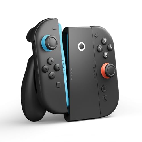 CloudValley Grip Handle Bracket, Support wireless charging, Ergonomic Anti-Slip Support Holder Kit Accessories for Switch Next Gen 2025 Joy Cons Controller(Black) von CloudValley