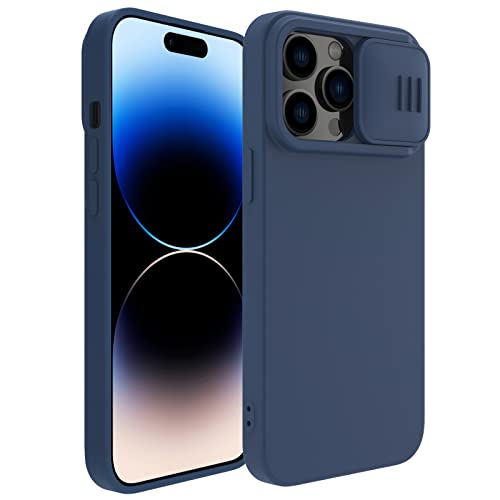 CloudValley Liquid Silikon Case für iPhone 14 Pro 6.1" mit Kameraschutz Hülle, Stoßfeste Hochwertiges Silicone Schutzhülle, [Mikrofaser Futter], Handyhülle für iPhone 14 Pro 2022, Blau von CloudValley