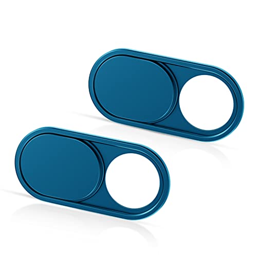CloudValley Metall Webcam Abdeckung, 0.6mm Ultra-Dünn Metall Slider Kamera Cover Zubehör für Laptop, MacBook Pro*, MacBook Air, iPad Air, Handy, Tablet, Mac, PC, 2 Blau von CloudValley