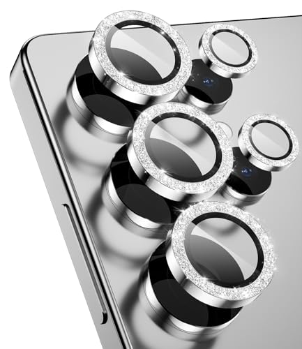CloudValley für Samsung Galaxy S25 Ultra Kameraschutz, HD-Klar, Kratzfest, Ultra-Dünnes Individuelle Gehärtetes Glas Zubehör mit Aluminiumrand,Glitzer Titansilber CloudValley für Samsung Galaxy S25 Ultra Kameraschutz, HD-Klar, Kratzfest, Ultra-Dünnes Individuelle Gehärtetes Glas Zubehör mit Aluminiumrand,Glitzer Titansilber von CloudValley