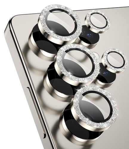 CloudValley für Samsung Galaxy S25 Ultra Kameraschutz, HD-Klar, Kratzfest, Ultra-Dünnes Individuelle Gehärtetes Glas Zubehör mit Aluminiumrand,Glitzer Titangrau CloudValley für Samsung Galaxy S25 Ultra Kameraschutz, HD-Klar, Kratzfest, Ultra-Dünnes Individuelle Gehärtetes Glas Zubehör mit Aluminiumrand,Glitzer Titangrau von CloudValley