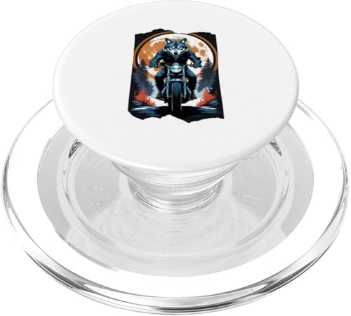 Biker Wolf PopSockets PopGrip für MagSafe von Cloudcoast.store