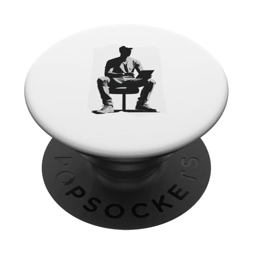Mann Schatten PopSockets Klebender PopGrip von Cloudcoast.store