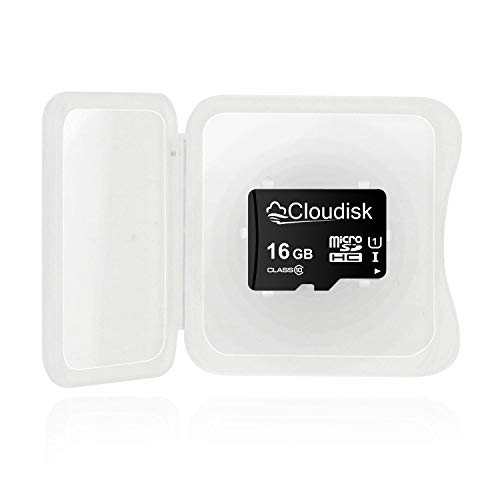Cloudisk 10Pack 16GB Micro SD Karte microSDHC UHS-I Speicherkarte mit MicroSD Adapter Kartenleser, C10, U1, Full HD, A1 (16GB) von Cloudisk