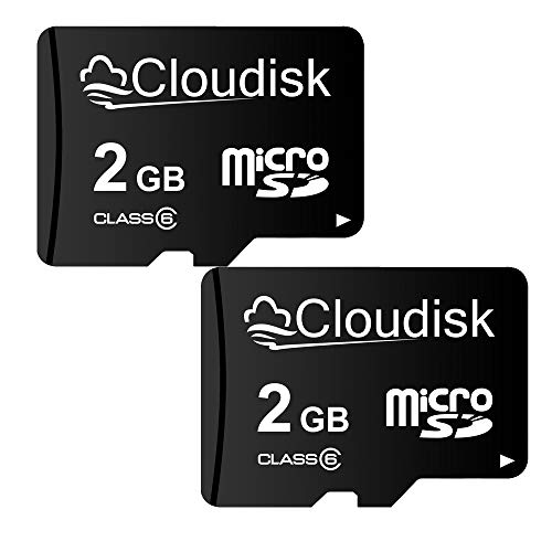 Cloudisk 2Pack Micro SD Karte 2GB MicroSD Speicherkarte Klasse 6 mit SD Adapter (2Pack 2GB) von Cloudisk