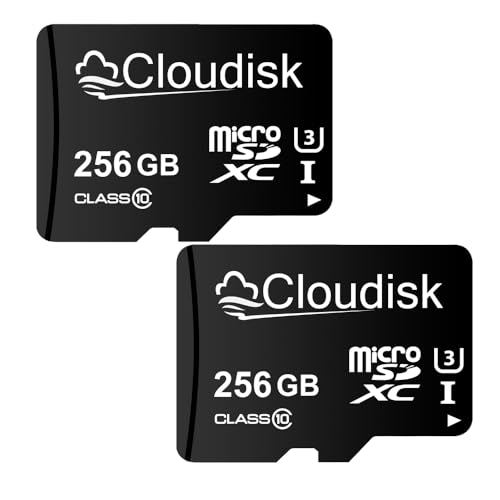 Cloudisk 2Pack Micro SD-Karte MicroSD-Speicherkarte mit SD-Kartenadapter (2Pack 256GB) von Cloudisk