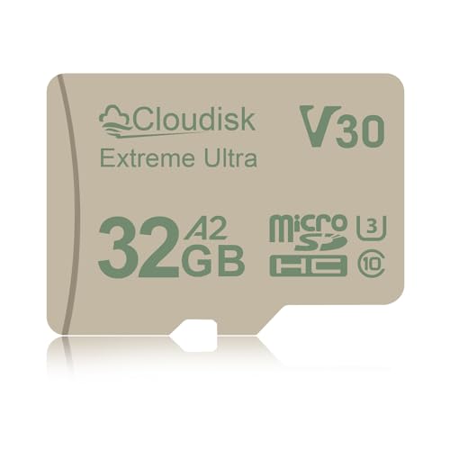 Cloudisk 32GB Micro SD Karte U3 90MB/S V30 Extreme Ultra C10 A2 MicroSDHC UHS-I für Kamera, DVR, Tablet PC und Handy von Cloudisk