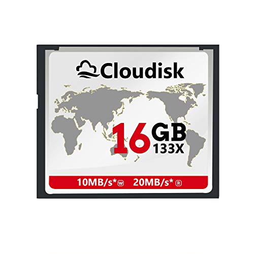 Cloudisk Compact Flash Card 16GB CF 2.0 Kartenleistung für DSLR Kamera, Vintage Digitalkamera und Industrie Ausrüstung (16GB CompactFlash) von Cloudisk