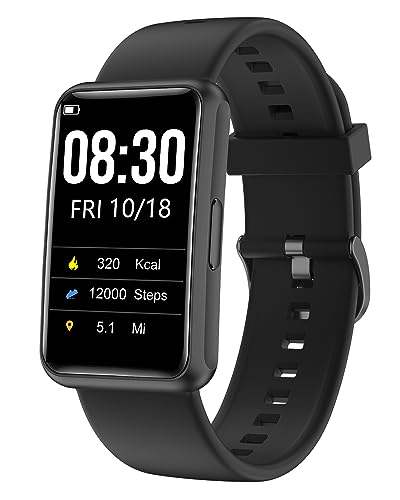 Cloudpoem 1,47 Zoll Touchscreen Smartwatch Schrittzähler Uhr Ohne App Bluetooth und Handy für Gehen Laufen mit Schlafmonitor,Kalorien,Wecker,Stoppuhr IP68 Wasserdichter für Damen Herren Kinder von Cloudpoem