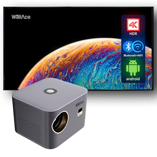 Beamer, 5G WiFi Bluetooth 12000 Lumen 1080P Full HD Beamer 4K Video Unterstützt, Wallace Saturn Q9 Pro LED Heimkino Video Beamer 300" Display, Kompatibel mit Smartphone/Laptop/TV Stick/Xbox/PS5 Beamer, 5G WiFi Bluetooth 12000 Lumen 1080P Full HD Beamer 4K Video Unterstützt, Wallace Saturn Q9 Pro LED Heimkino Video Beamer 300" Display, Kompatibel mit Smartphone/Laptop/TV Stick/Xbox/PS5 von Clover fitness