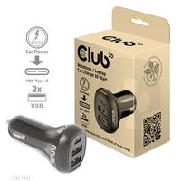 CLUB3D USB KFZ-Ladegerät 1xUSB C 2xUSB A 36W 12/24V retail von Club 3D