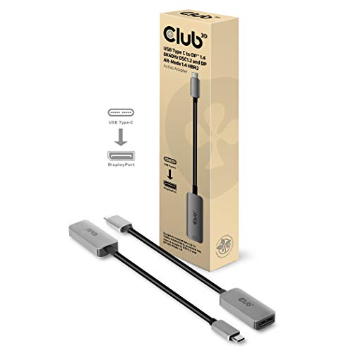 CLUB3D USB Type C to DisplayPort 1.4 8K60Hz HBR3 Active Adapter von Club 3D
