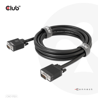 CLUB3D VGA Cable Bidirectional M/M 3m/9.84ft 28AWG CLUB3D VGA Cable Bidirectional M/M 3m/9.84ft 28AWG von Club 3D