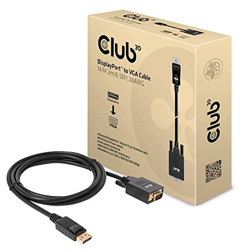Club 3D CAC-1012 DisplayPort™ auf VGA-Kabel St./St. 2m 28AWG von Club 3D