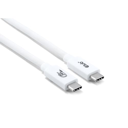 Club 3D CAC-1572 USB 80Gbps Zertifiziertes 240W 8k240Hz Type-C® 1.2m Kabel Weiß von Club 3D