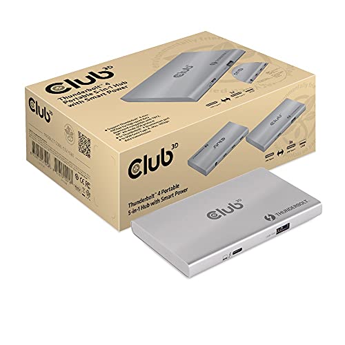 Club3D CSV-1580 Thunderbolt 4 portabler 5-in-1 Hub/Dock mit Smart Power Club3D CSV-1580 Thunderbolt 4 portabler 5-in-1 Hub/Dock mit Smart Power von Club 3D