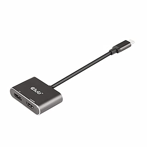 Club 3D MST Hub USB3.2 Gen2 Typ-C(DP™ Alt-Mode) auf DisplayPort™ + HDMI™ 4K60Hz St./B. von Club 3D