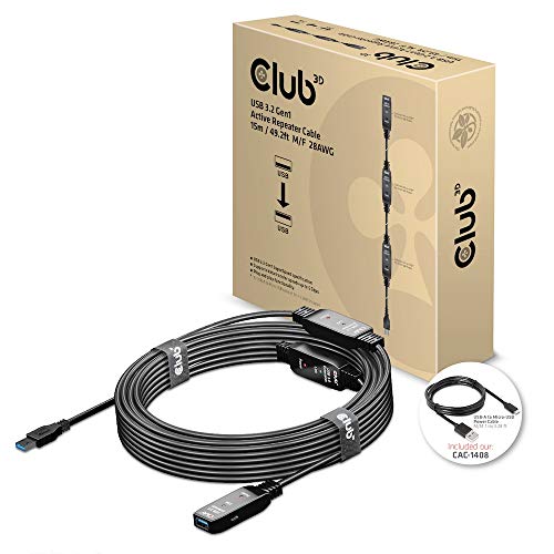 Club 3D USB 3.2 Gen1 aktives Verlängerungskabel 15 Meter St./B 28AWG von Club 3D