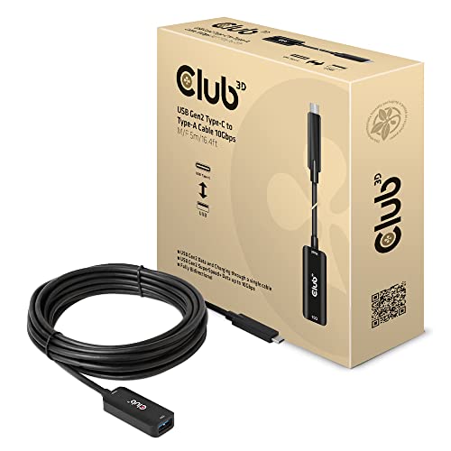 Club3D CAC-1536 USB Gen2 Typ-C auf Typ-A Kabel 10Gbps St./B. 5m Club3D CAC-1536 USB Gen2 Typ-C auf Typ-A Kabel 10Gbps St./B. 5m von Club 3D