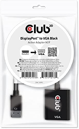 Club3D DisplayPort™ auf VGA Aktiver Adapter St./B von Club 3D