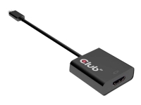 CLUB3D USB 3.1 Type C auf HDMI 2.0 UHD 4K 60Hz Aktiver Adapter, USB 3.1 Type C, HDMI 2.0, 0,15 m, Schwarz von Club-3d