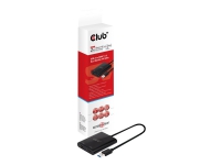 CLUB3D USB A auf HDMI™ 2.0 Dual Monitor 4K 60Hz, HDMI, 3840 x 2160 Pixel, Schwarz, 60 Hz, 0,27 m, RoHS, CE, WEEE von Club-3d