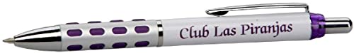 Club Las Piranjas® Kugelschreiber Lasergr.+Druck, violett von Club Las Piranjas