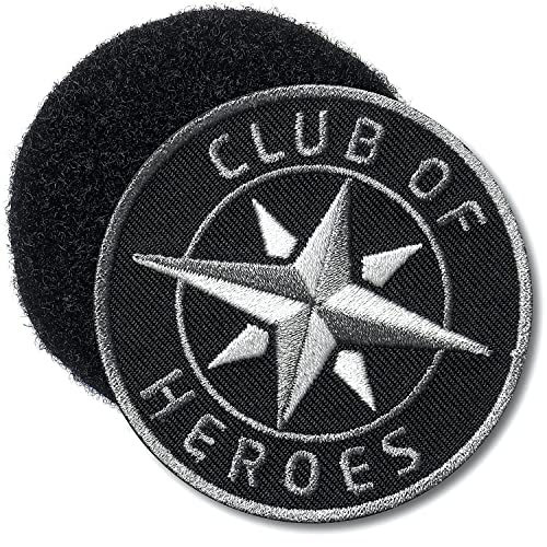 Klett Patch gestickte mit Kompass Motiv 62 mm/Klett-Patches, Outdoor Trekking Abzeichen mit KlettVerbindung Erwachsene/für Wechsel an Rucksack Jacke Kleidung Cap (Klett-Patch) von Club of Heroes