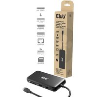 Club 3D 8-1 Tragbare USB Type-C® Dock 10 Gbit/s auf HDMI™ und DisplayPort™ 8K30Hz PD von Club3D