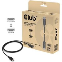 Club 3D Adapterkabel DisplayPort 1.4 zu HDMI 4K60Hz mit HDR St./St. 2m schwarz von Club3D