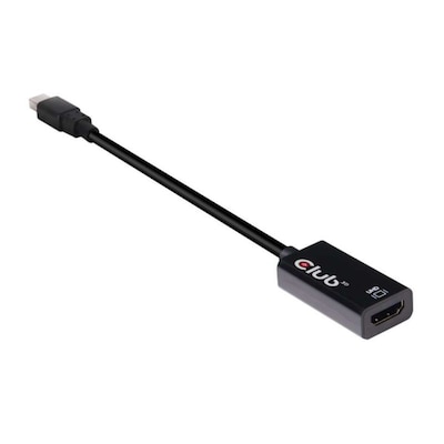 Club 3D DisplayPort 1.4 Adapter mDP zu HDMI 2.0a HDR aktiv schwarz CAC-1180 von Club3D