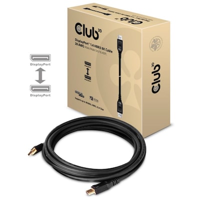 Club 3D DisplayPort 1.4 Kabel 5m DP zu DP HBR3 8K60Hz Vesa St./St. schwarz von Club3D