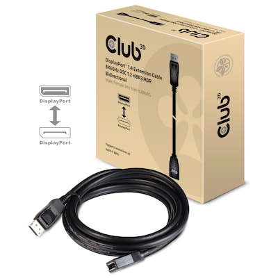 Club 3D DisplayPort 1.4 Verlängerungskabel 8K60Hz DSC1.2 HBR3 HDR St. Bu. 3m von Club3D