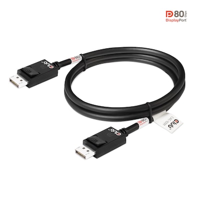 Club 3D DisplayPort 2.1 Kabel 1,2m DP zu DP Bi-Direktionales VESA DP80 schwarz von Club3D