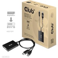 Club 3D DisplayPort Adapter zu DVI-D Dual Link HDCP off aktiv St./B. schwarz von Club3D