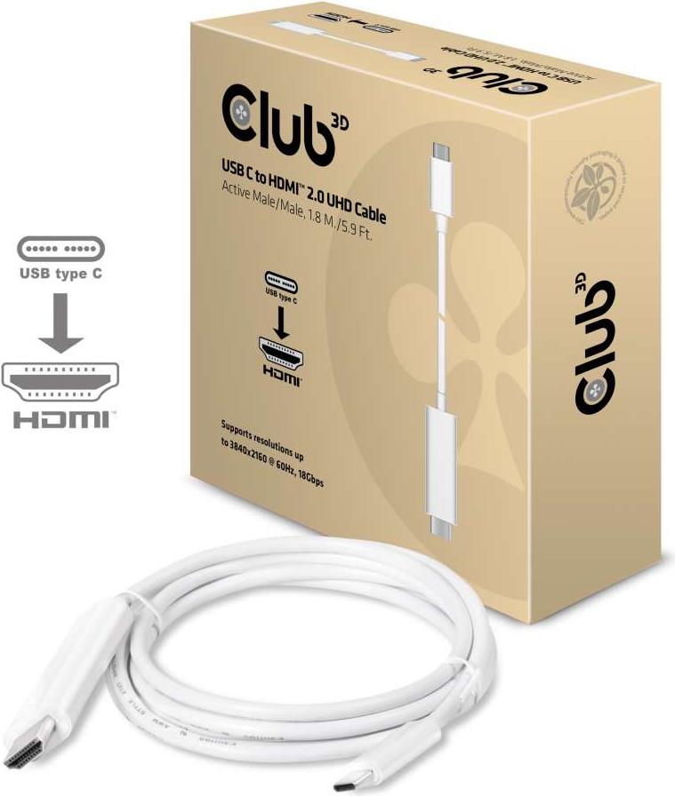 Club 3D - Externer Videoadapter - USB-C 3.1 - HDMI Club 3D - Externer Videoadapter - USB-C 3.1 - HDMI von Club3D