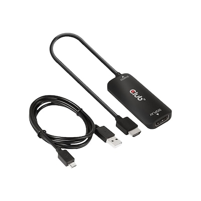 Club 3D HDMI + Micro USB auf DisplayPort 4K120Hz oder 8K30Hz St/B Adapter Club 3D HDMI + Micro USB auf DisplayPort 4K120Hz oder 8K30Hz St/B Adapter von Club3D