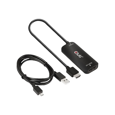 Club 3D HDMI + Micro USB auf DisplayPort 4K120Hz oder 8K30Hz St/B Adapter von Club3D