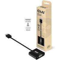 Club 3D HDMI 1.4 auf VGA Adapter mit Audio Stecker/Buchse aktiv St./Bu. schwarz von Club3D