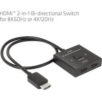 Club 3D HDMI 2-in-1 bidirektionaler Switch 0,5m für 8K60Hz oder 4K120Hz von Club3D