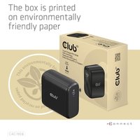 Club 3D Reise Ladegerät PPS 100W GAN, USB-IF TID-zertifiziert USB Typ-C PD 3.0 von Club3D