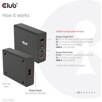 Club 3D Reise Ladegerät PPS 132W GAN, USB Typ-C/Typ-A Power Delivery (PD) 3.0 von Club3D