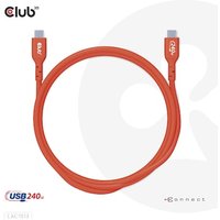 Club 3D USB 2.0 Typ-C Kabel Bidirektional USB-IF 480Mb PD 240W St./St. 3m orange von Club3D