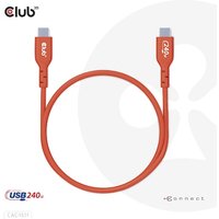 Club 3D USB 2.0 Typ-C Kabel Bidirektional USB-IF 480Mb PD 240W St./St. 4m orange von Club3D